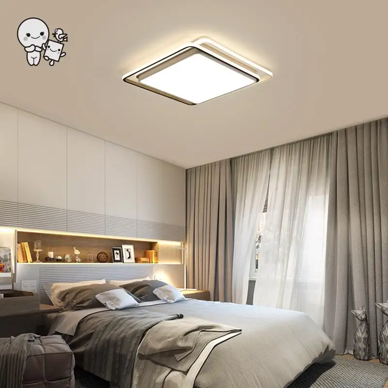 Квадратный поверхностного монтажа металл, Акрил светодиодный потолочный светильник скандинавский простой плафонная лампа дизайн для