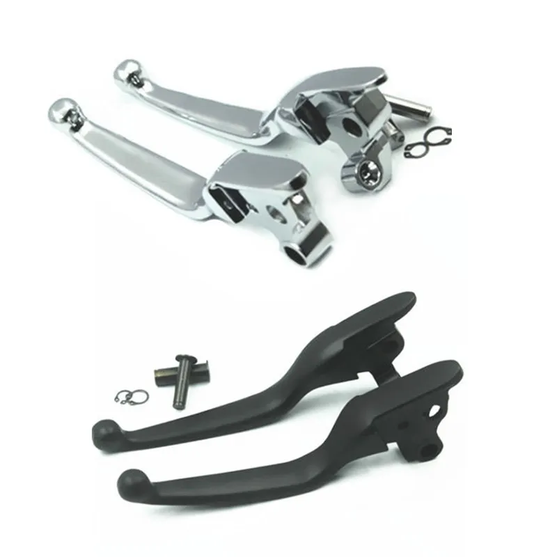 2X Chrome Clutch Brake Levers Motorcycle For Harley Road King Road