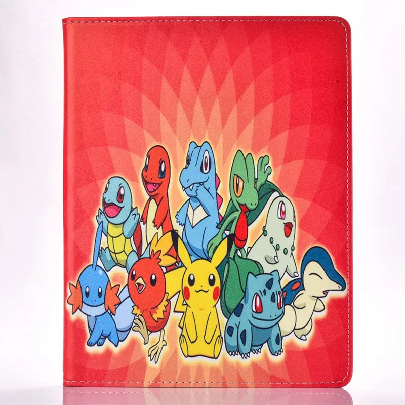 Appleのipadミニ3 2 1ポケモン行くかわいいピカチュウタブレットpuレザーカバーフリップスタンドシェルcoqueパラ タブレット 電子書籍 ケース Aliexpress