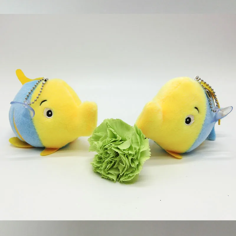 10CM Mini lovely blue fish plush toy ocean animal soft doll baby plush