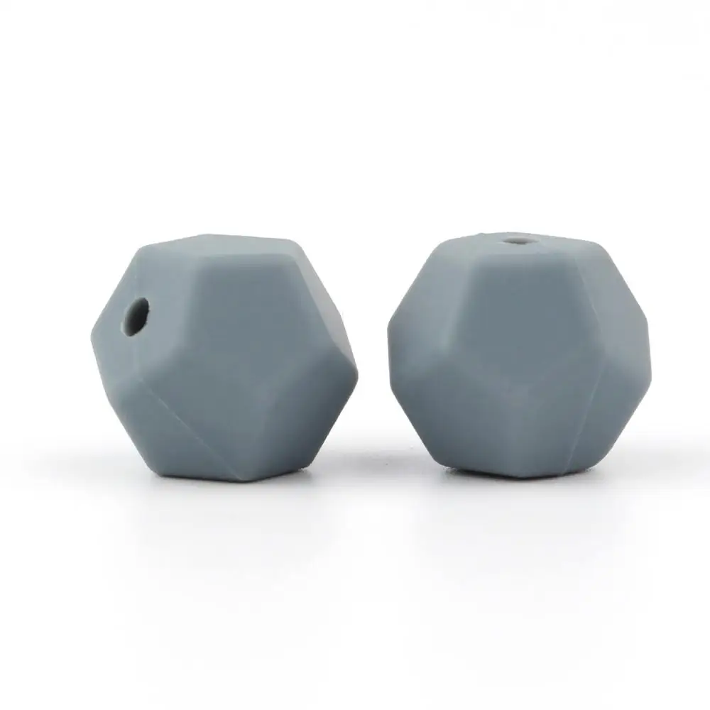 TYRY. HU Dodecahedron, силиконовые бусины без бисфенола, Детские Прорезыватели для зубов, пищевого силикона, 100 шт, для изготовления ожерелья, 15 мм, детские игрушки - Цвет: 2