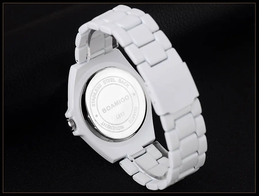 Simple Fashion Women Watches BOAMIGO Brand Shock Resistant Luxury Dress Ladies Quartz Watch Alloy Bracelet Wristwatch Gift Clock (14)