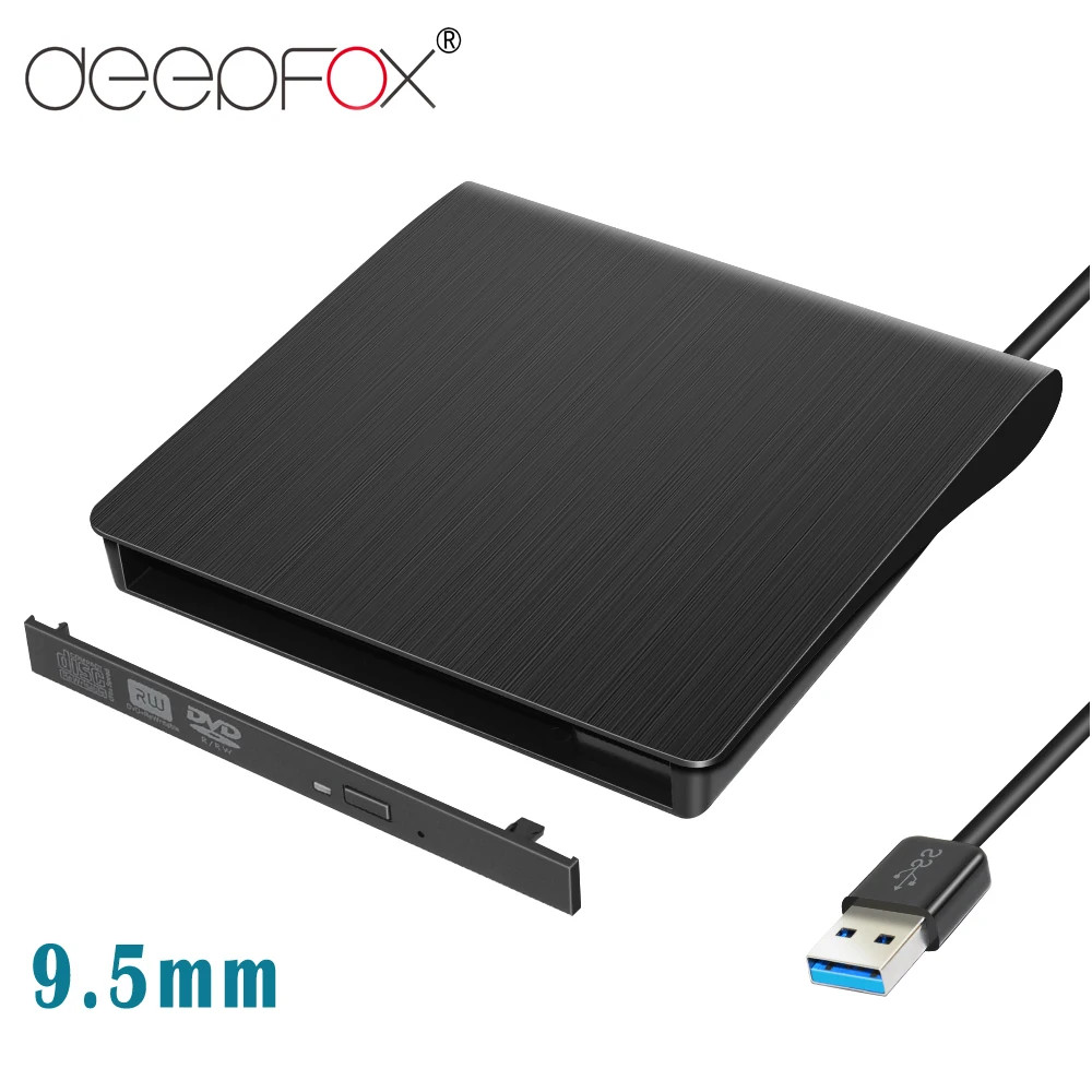 Чехол DeepFox 9 5 мм USB 3 0 SATA для оптического привода комплект внешний корпус