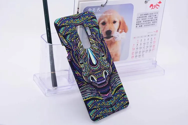Luminous Aztec Animal Case for Samsung Galaxy S9 S8 S7 S6 Edge Cover Embossed Rabbit Wolf Elephant PC Fundas Case For Samsung S9 (15)