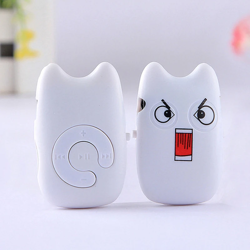 USB:2.0 4.8*3*1cm 4 Styles Cartoon Mini MP3 Player Cute Music Player Support TF Card MP3 Player