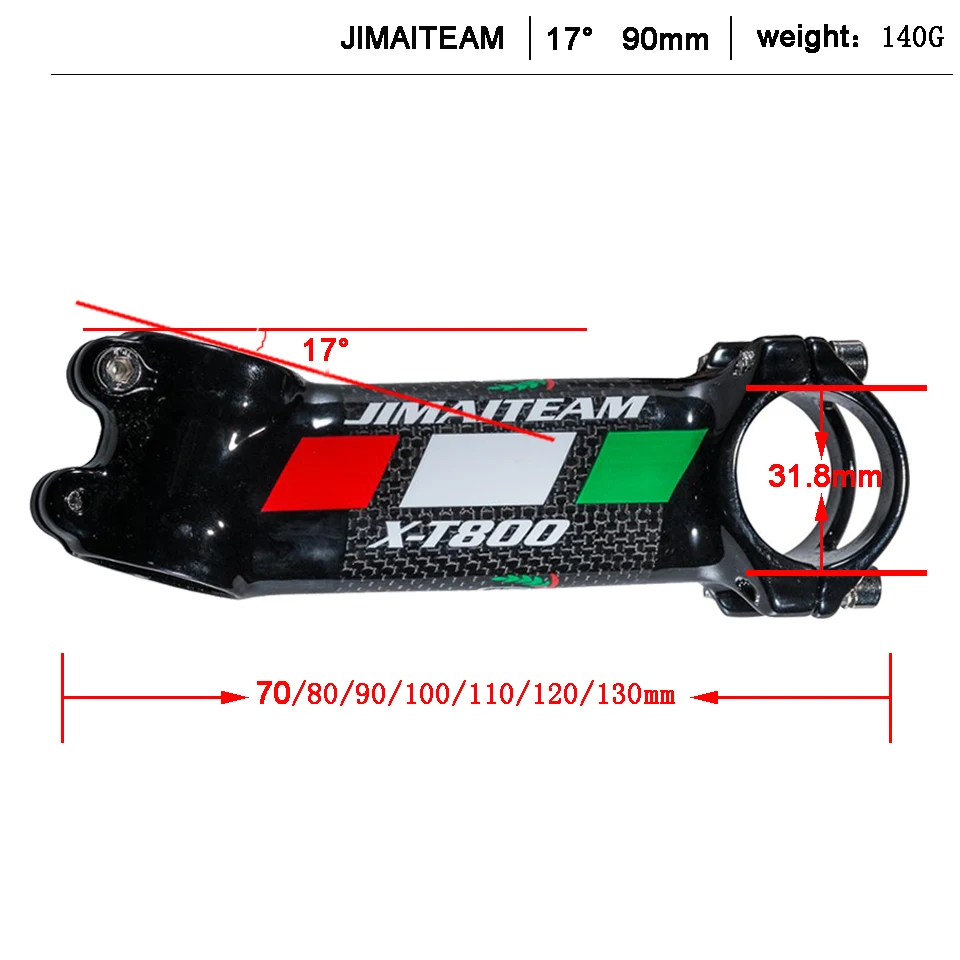 JIMAITEAM вынос руля велосипеда из углеродного волокна велосипедный стояк руля MTB дорожный велосипед 31,8 мм угол 6/17 Bicicleta Tallo Bicicleta potencia