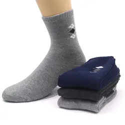 1 пара Геометрия/сплошной цвет Компрессионные носки высокого качества брендовые зимние толстые теплые носки для мужчин мужские носки 3D