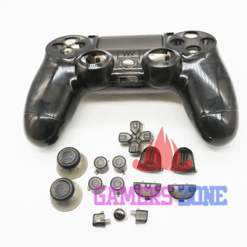 

5Sets Transparent Smoke Custom Shell Button Kits for PS4 Playstation 4 Controller Housing Shell Case Cover