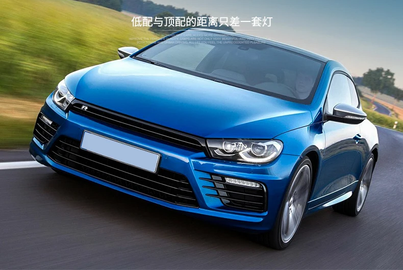 Авто Clud автомобильный Стайлинг для VW Scirocco фары 09-14/15 для Scirocco фары светодиодные DRL передние Биксеноновые линзы двойной луч HID комплект