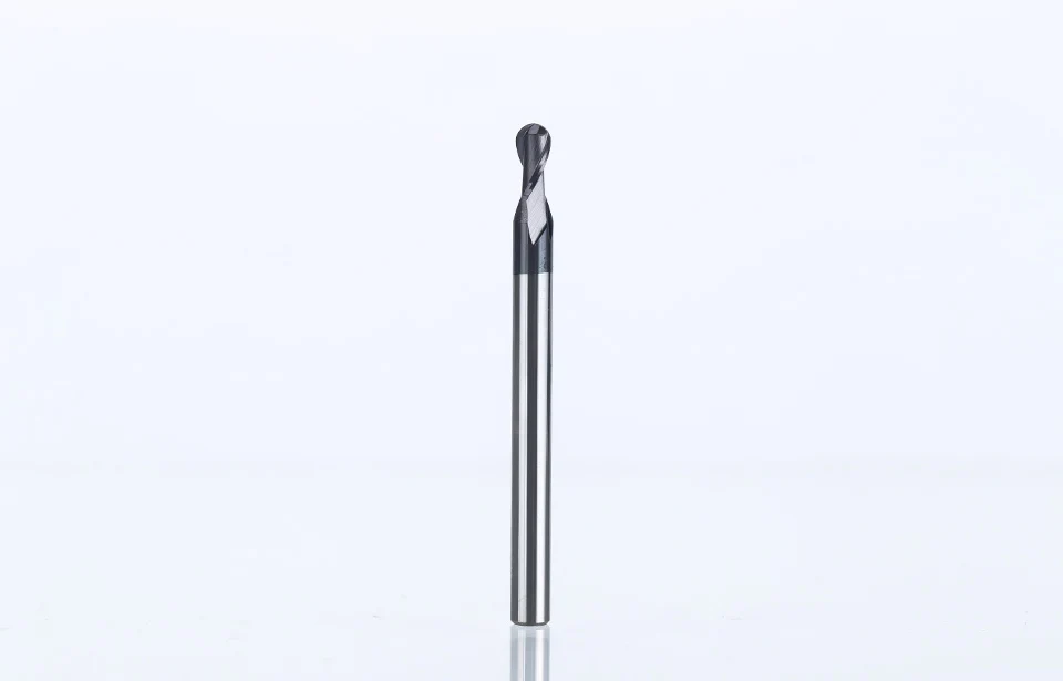 HUHAO 1pc 2 flutes Ball Nose Solid Carbide End mills CNC Milling Cutter HRC45 R0.5 0.75 1 1.75 3 5mm cnc tools milling cutter