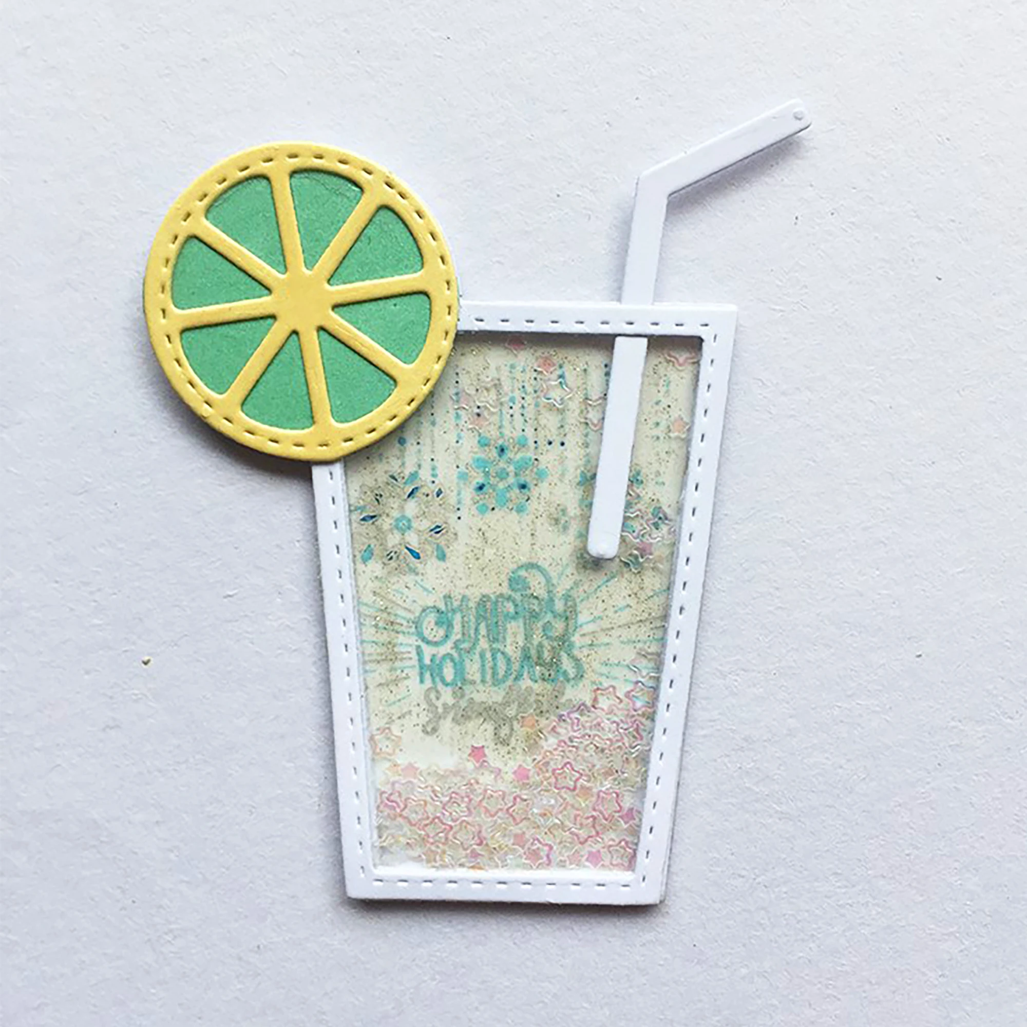

Lemon Drink Cup Fruit Lemon Oranges Metal Cutting Dies Gift For DIY Scrapbooking Album Greeting Cards Decorative