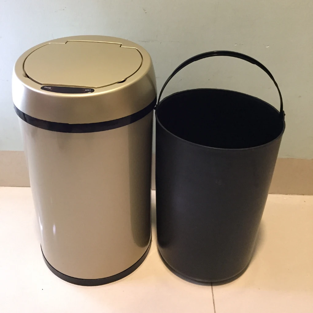 12 литров автоматический датчик утилизации мусорное ведро инфракрасное мусорное ведро из нержавеющей стали с внутренним пластиковым ящиком