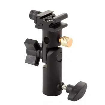 

FOTGA E Type Flash Shoe Umbrella Holder Light Stand Bracket for 1/4" 3/8" DSLR Camera