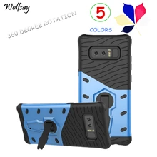 Wolfsay For Phone Cover Samsung Galaxy Note 8 Case 360 Degree Rotation Case For Samsung Galaxy