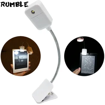 

Rumble For Kindle For Kobo EBook Light Booklight Led Lamp Mini Pocket Book Light Flexible Clip-on Book Reader Reading Lamp White