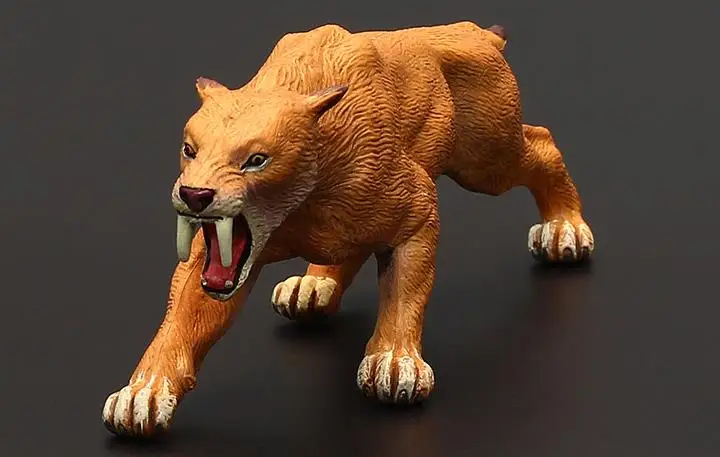 15 см Палеонтология смайлик саблезубый тигр фигурки животных Классические игрушки для детей мальчиков
