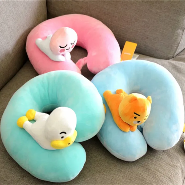JaneYU Friends Fun Gifts Plush Dolls Elastic Down Cotton Neck Pillow Office Nap Travel U | Дом и сад