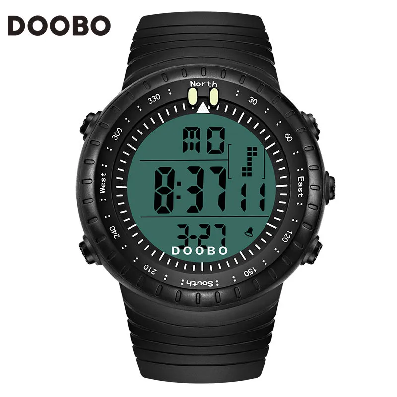 DOOBO мужские s часы Роскошные спортивные армейские уличные 30 м водонепроницаемые цифровые часы военные повседневные мужские наручные часы relogio masculino - Цвет: black white