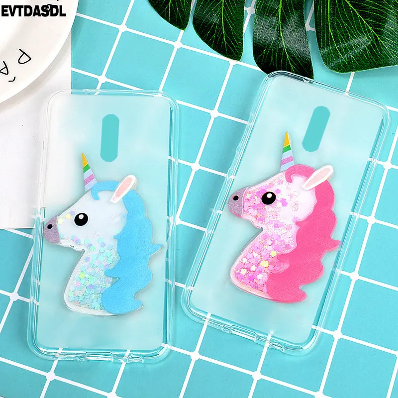 Glitter Dynamic Liquid Quicksand Case for Fly Cirrus 13 FS518 3D Owl Unicorn Cartoon Animals Cover For Fly FS518 FS 518 Shining