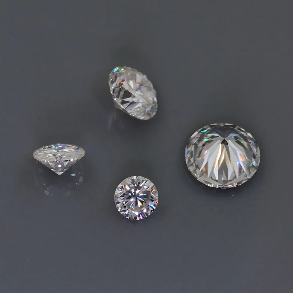 Круглая блестящая огранка 0.5ct карат 5 0 мм EF похожая на charles colvard Moissanite свободный