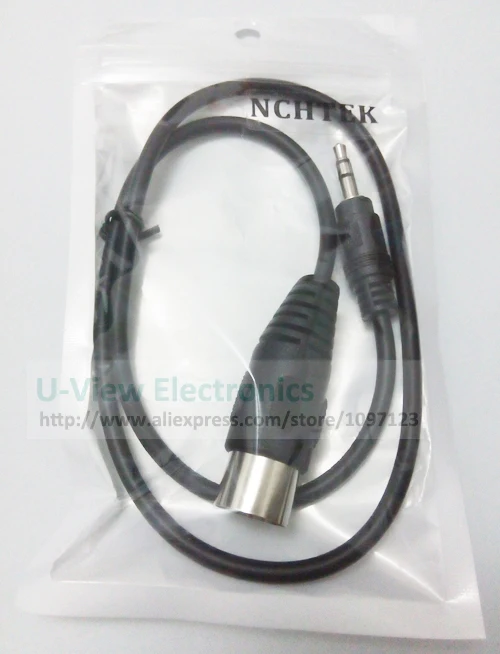 

NCHTEK DIN 5Pin Male Plug To 3.5MM Stereo Male Jack Plug Audio Extension Cable About 50CM/Free Shipping/1PC