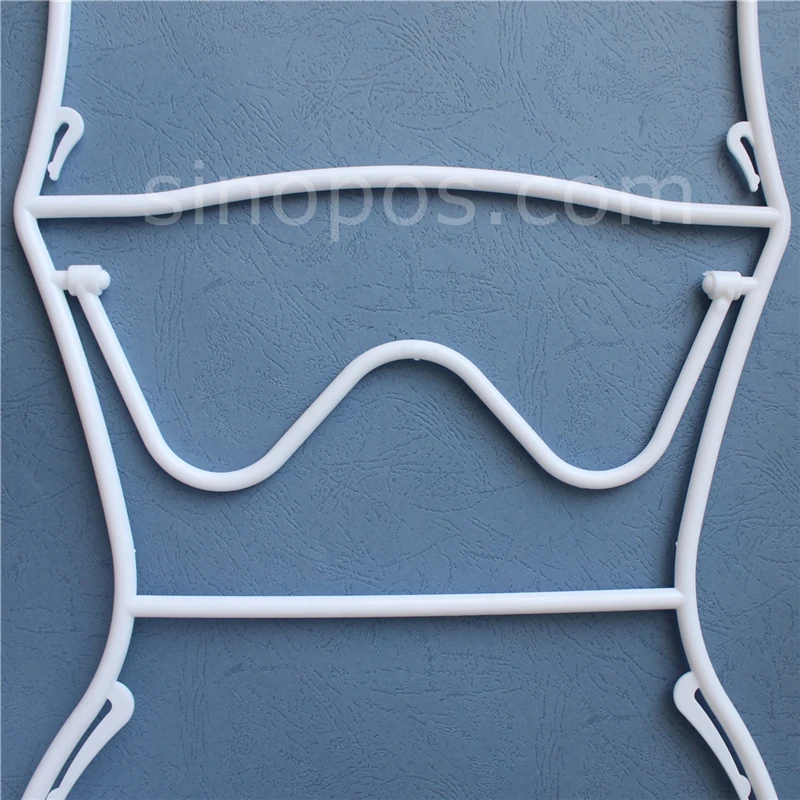 Adult Swimwear Economy Frame Hanger, swim wear suit set plastic rack bodice lingerie bikini display hook pajama clothing 3D form 4