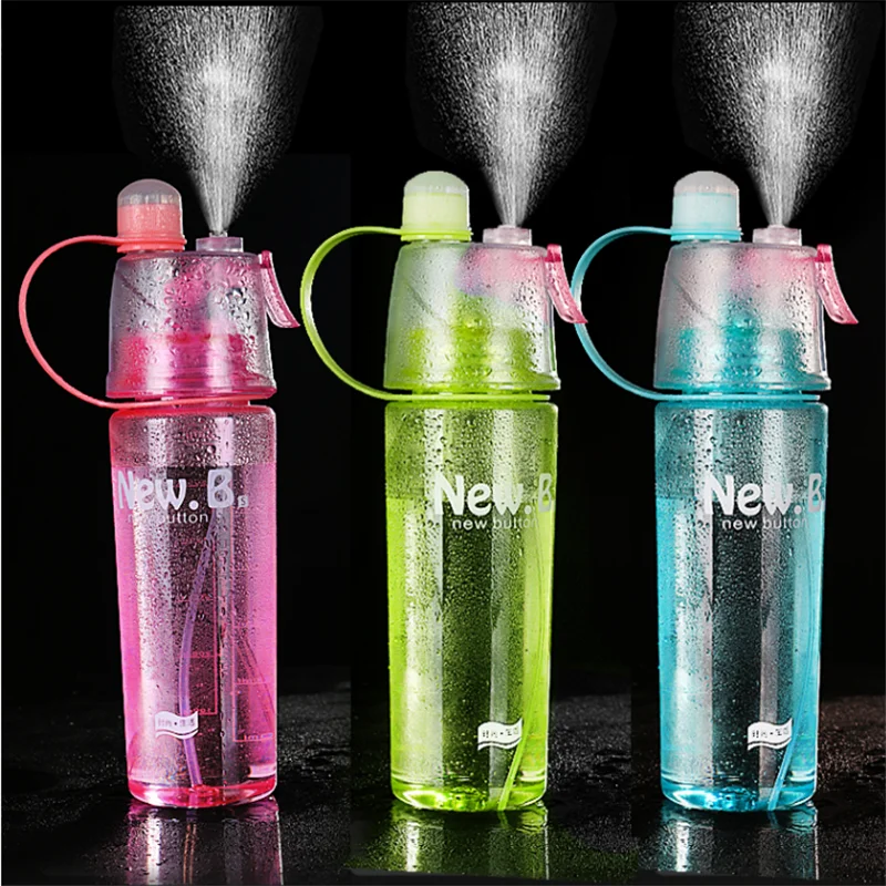 

BXLYY Hot 600ml Outdoor Sports Spray Bottle Plastic Water Bottle for Carrying Students Gifts for The New Year Bottle for Water.T