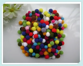 

500Pcs Assorted Colour Fluffy Pom Poms Childrens DIY Crafts Pompoms Ball Decor, Kids Home DIY Fluffy Ball Decor CR-567 Free Ship