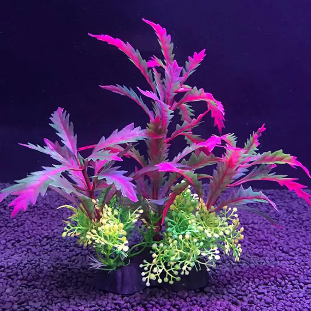 1 шт. аквариумные искусственные водные растения пластиковые искусственные растения для украшения водной травы яркие цветные украшения для аквариума с пейзажем