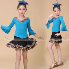 Платье для латиноамериканских танцев для девочек женские бальные Танцы Костюмы детей Robe De Danse детская Сальса Румба Танго, Самба, сценический костюм