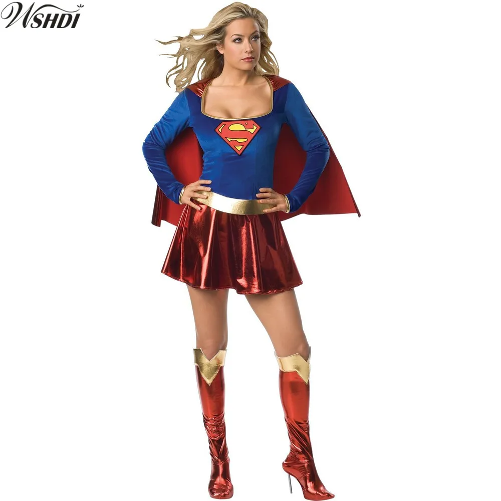 Sexy Wonder Woman Costume Ladies Halloween Cosplay Adult -6217