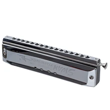 5Pcs Chromatic Harmonica Silver tone 16 hole 64 Mouth Music Instruments