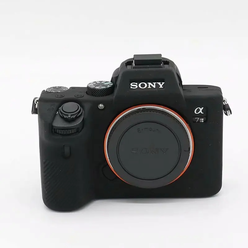 Чехол для камеры, мягкая силиконовая защитная сумка для sony ILCE-7M3 A7M3 A7III, аксессуары для камеры - Цвет: Черный