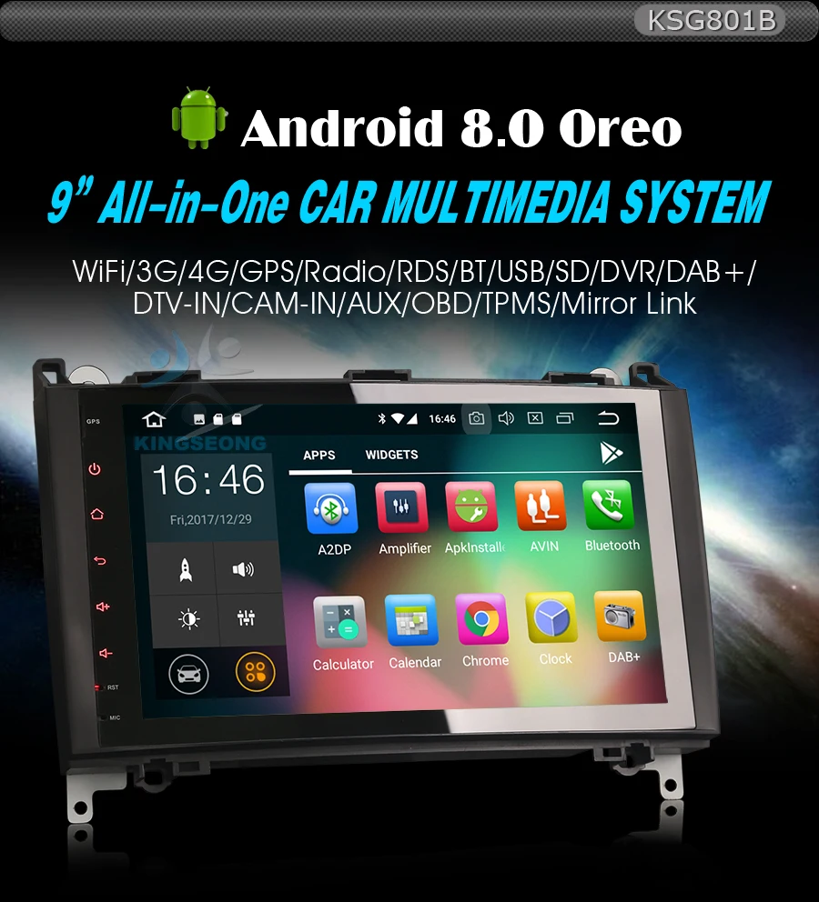 Excellent 9"Android 8.0 Autoradio Navi DAB+ BT WiFi GPS Radio OBD Car Multimedia player For Mercedes A/B Klasse Sprinter Viano Vito W169 0 Excellent 9"Android 8.0 Autoradio Navi DAB+ BT WiFi GPS Radio OBD Car Multimedia player For Mercedes A/B Klasse Sprinter Viano Vito W169 0