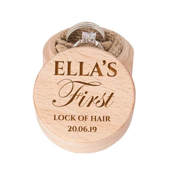 

Cusotm First Lock of Hair Box Child Tooth Fairy Box personalized Engraved Name Wooden Box Baby Memory First Hair Fairy Pillow