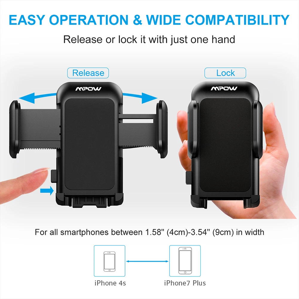  Mpow MCM3 CD Slot Car Phone Holder 360 Rotation Car Mount Holder Stand For iPhone X/ XR/ 8/ 8 Plus 