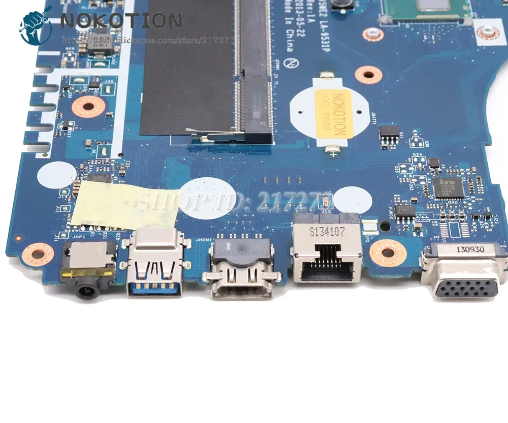 remarkable  NOKOTION For Acer aspire E1-572 E1-572G Laptop Motherboard I5-4200U CPU DDR3L HD8670M Video card V5