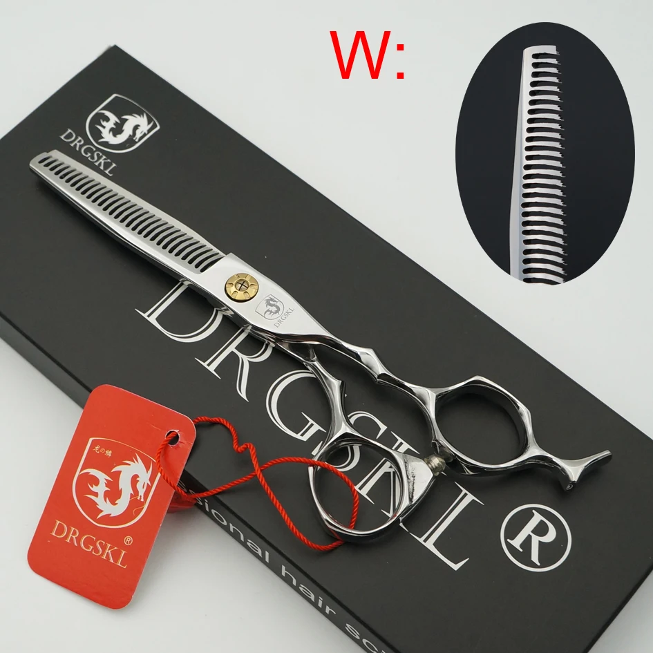 [DRGSKL] Новые Профессиональные филировочные ножницы для волос, парикмахерские ножницы, 6,0 срезанные ножницы для волос, высокое качество - Цвет: W
