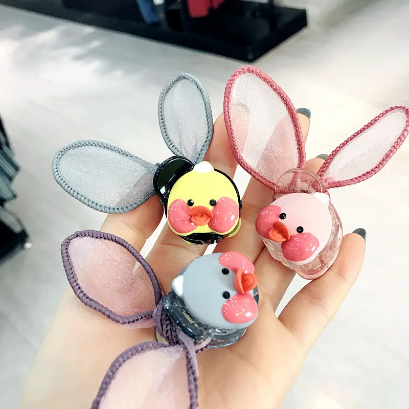 

Korea Handmade Acrylic Cartoon Duck Rabbit ears Adult Women Hairpins Hair clips Claws Head wear Apparel Accessories-YHAWHRP014C5