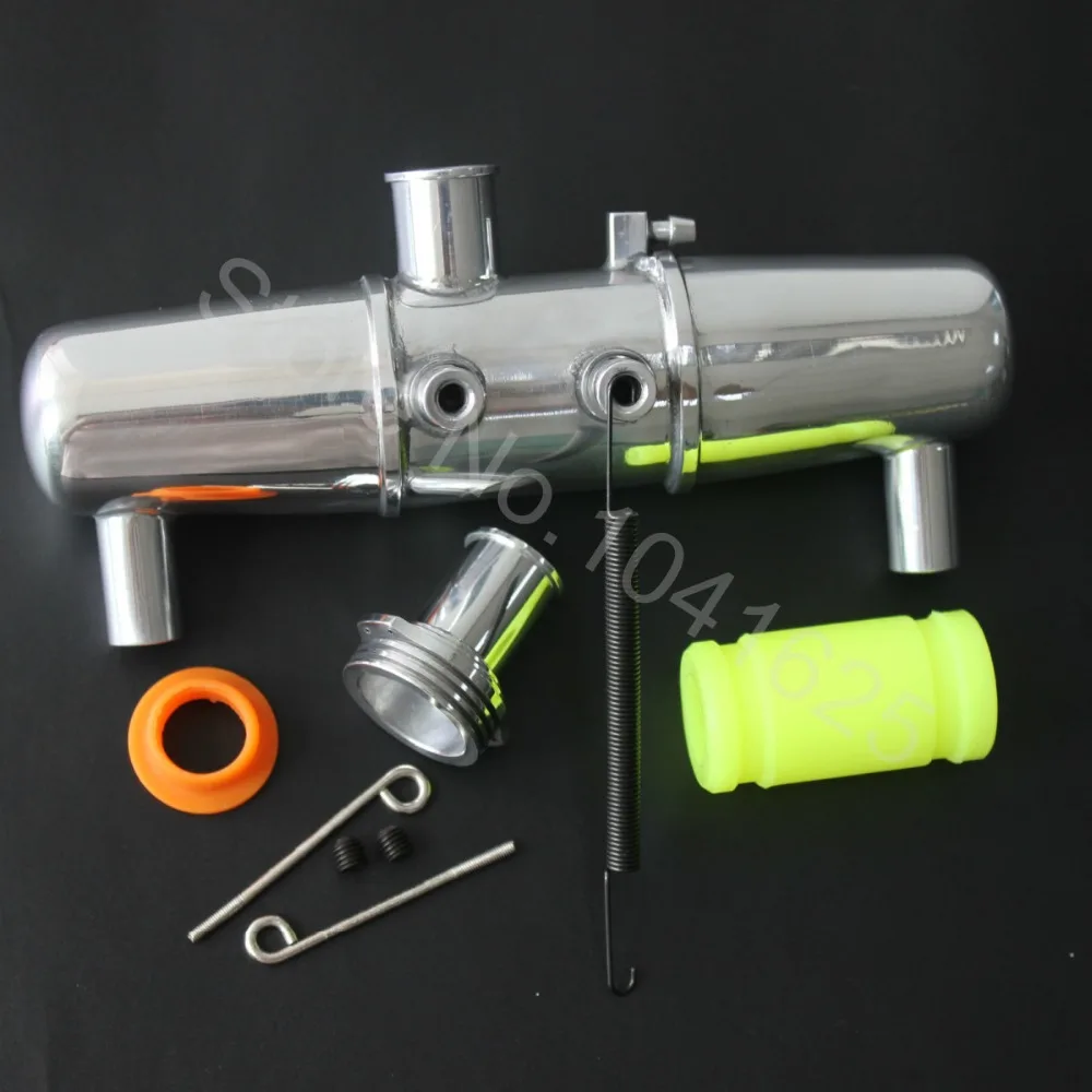 RC Model Aluminium Tuned Exhaust Pipe & Header for 1/8 Nitro gas Car