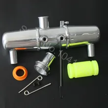 RC Model Aluminium Tuned Exhaust Pipe & Header for 1/8 Nitro gas Car HSP Redcat