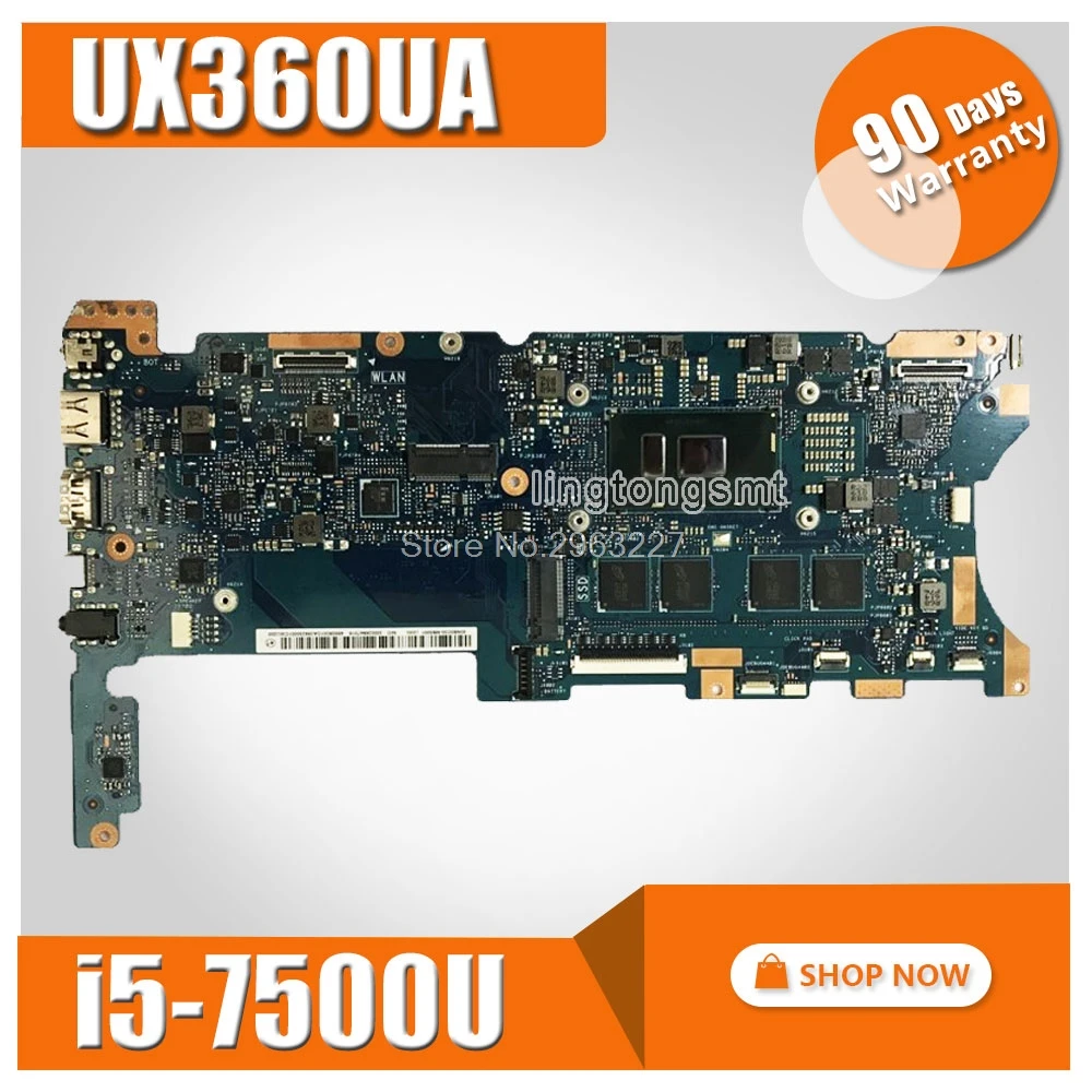 

Laptop Motherboard for ASUS ZenBook ux360U UX360UA ux360UAK Mainboard UX360UA REV2.0 with I5-7500 cpu 4GB RAM tested working