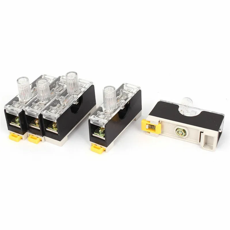 

LUOHONGDA 1x DIN Rail Plastic Fuse Holder Base FS-10w Fuses 250V 10A 6x30mm New With Indicator Light