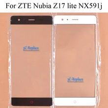 Белый/черный 5,5 дюйма для ZTE Nubia Z17 lite NX591j дигитайзер сенсорный экран стеклянная панель Лен без гибкого кабеля