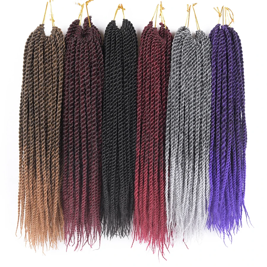 

TOMO 12" 14" 16" 18" 20" 22" Senegalese Twist Crochet Braids Ombre Kanekalon Fiber Crochet Twist Braid Hair Extensions 22roots