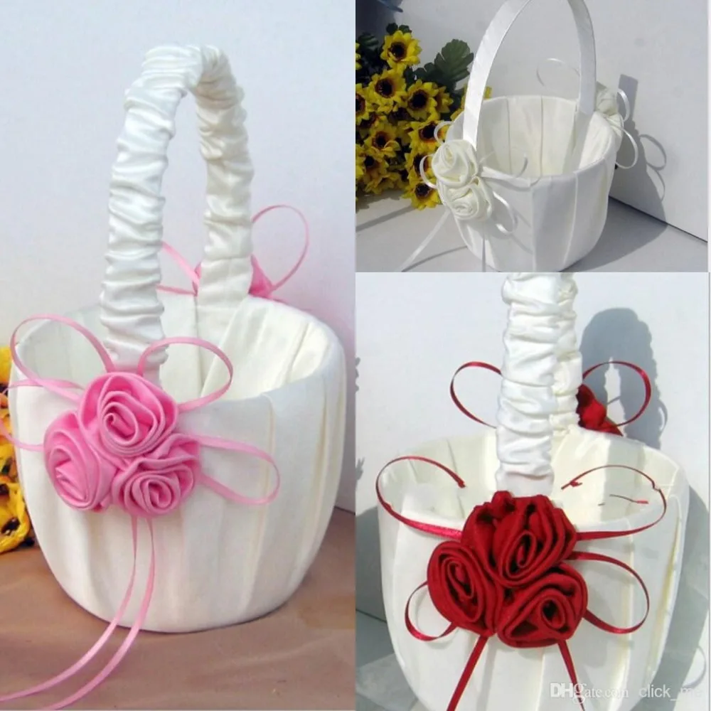 Flower Girl Baskets for Wedding Favors Basket Bridesmaid Petal Basket