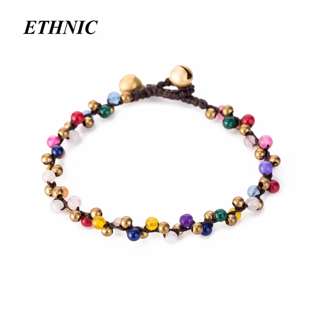 

Vintage Hand-Woven Small Stone Beads Chain Bohemian Bracelets For Women Gypsy Style Bracelet 2018 Accessories Jewelry