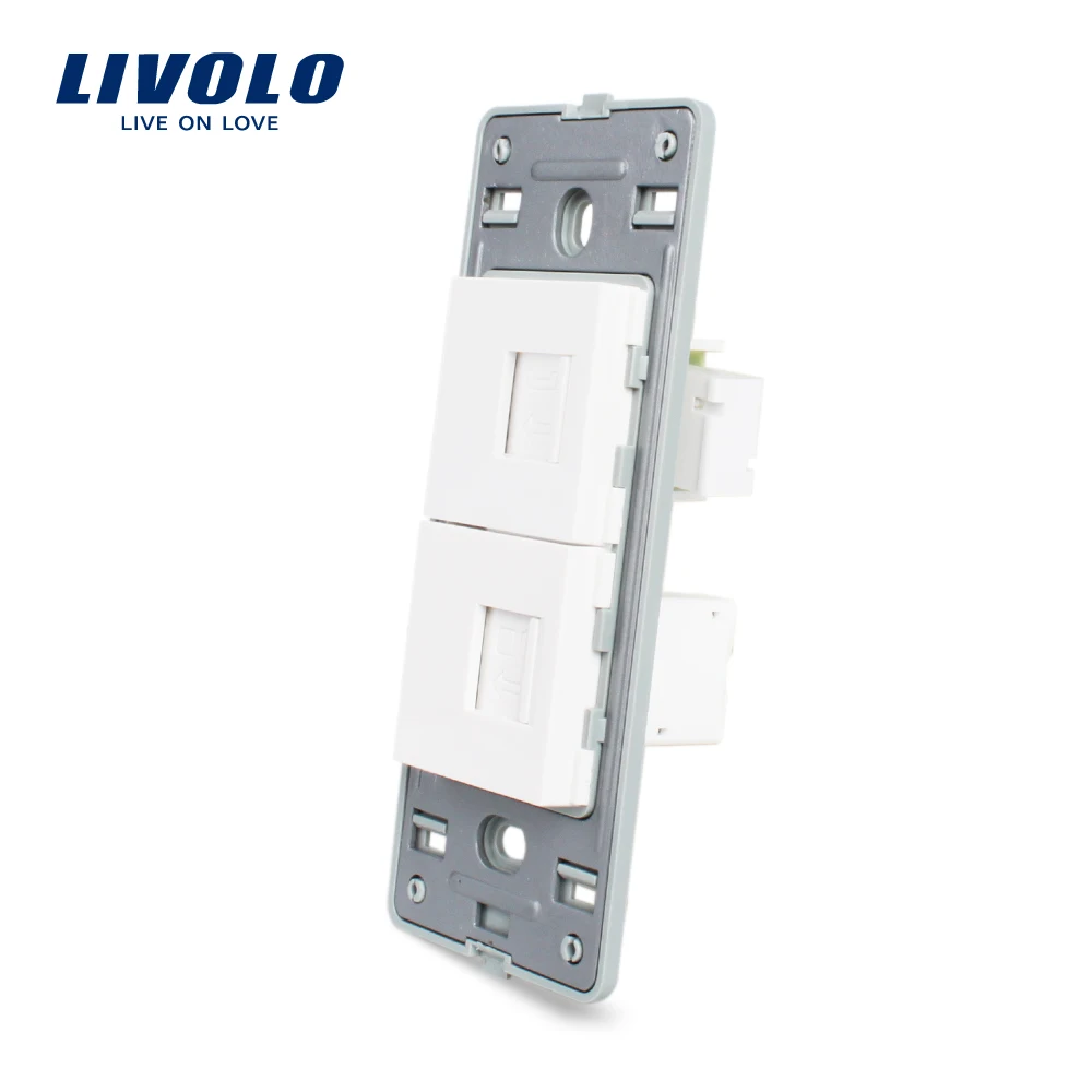 

Livolo US standard Base of Telephone and Computer Socket / Outlet ,Wall Socket Accessory,VL-C5-1TC-11/12
