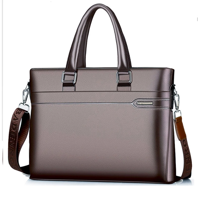 

Genuine Leather Laptop Bags Business Men Briefcases Men Handbag Totes Casual Male Bag Shoulder Laptop Multifunction Shoulder Bag