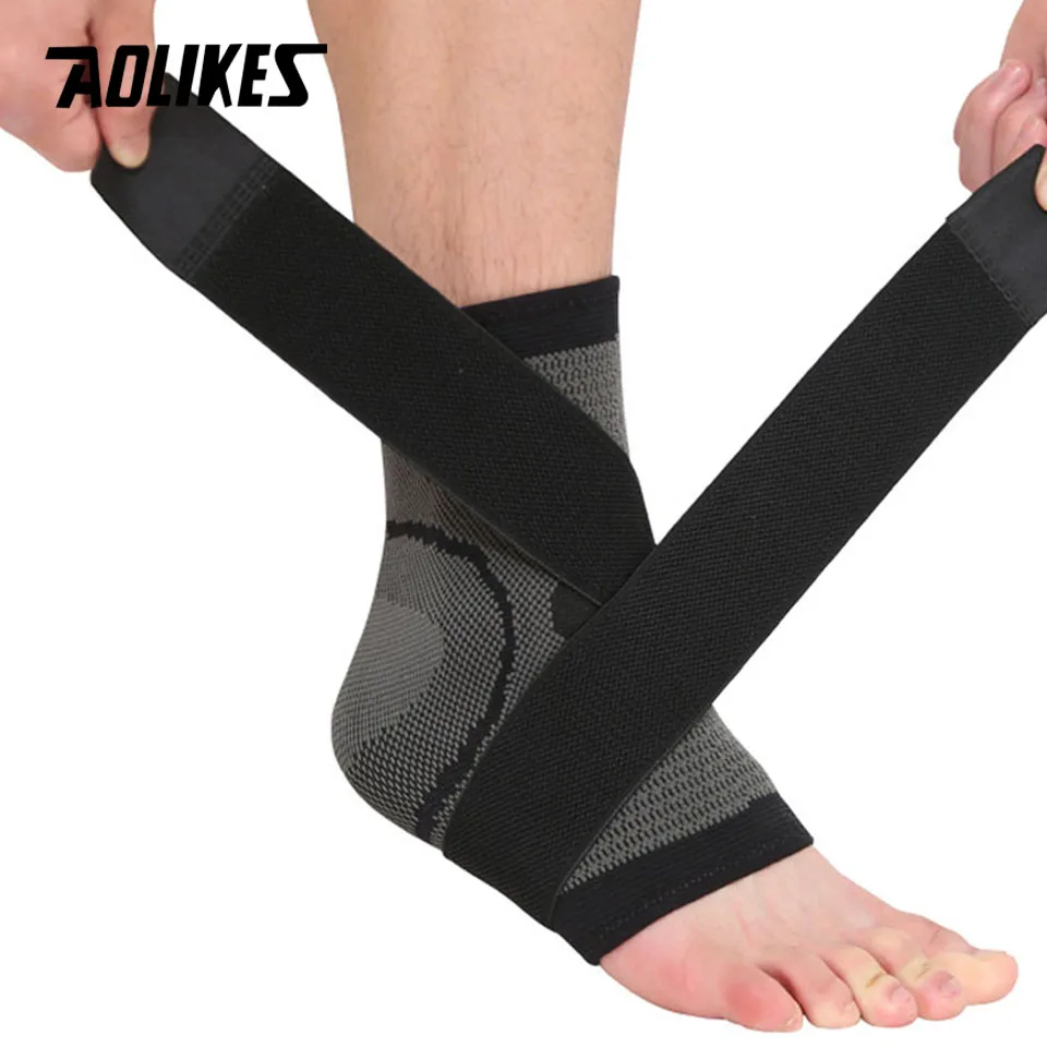 

AOLIKES 1PCS Ultralight Sports Elastic Ankle Support 3D Weaving Elastic Nylon Ankle Bandage Support Brace Foot Wrap Protection